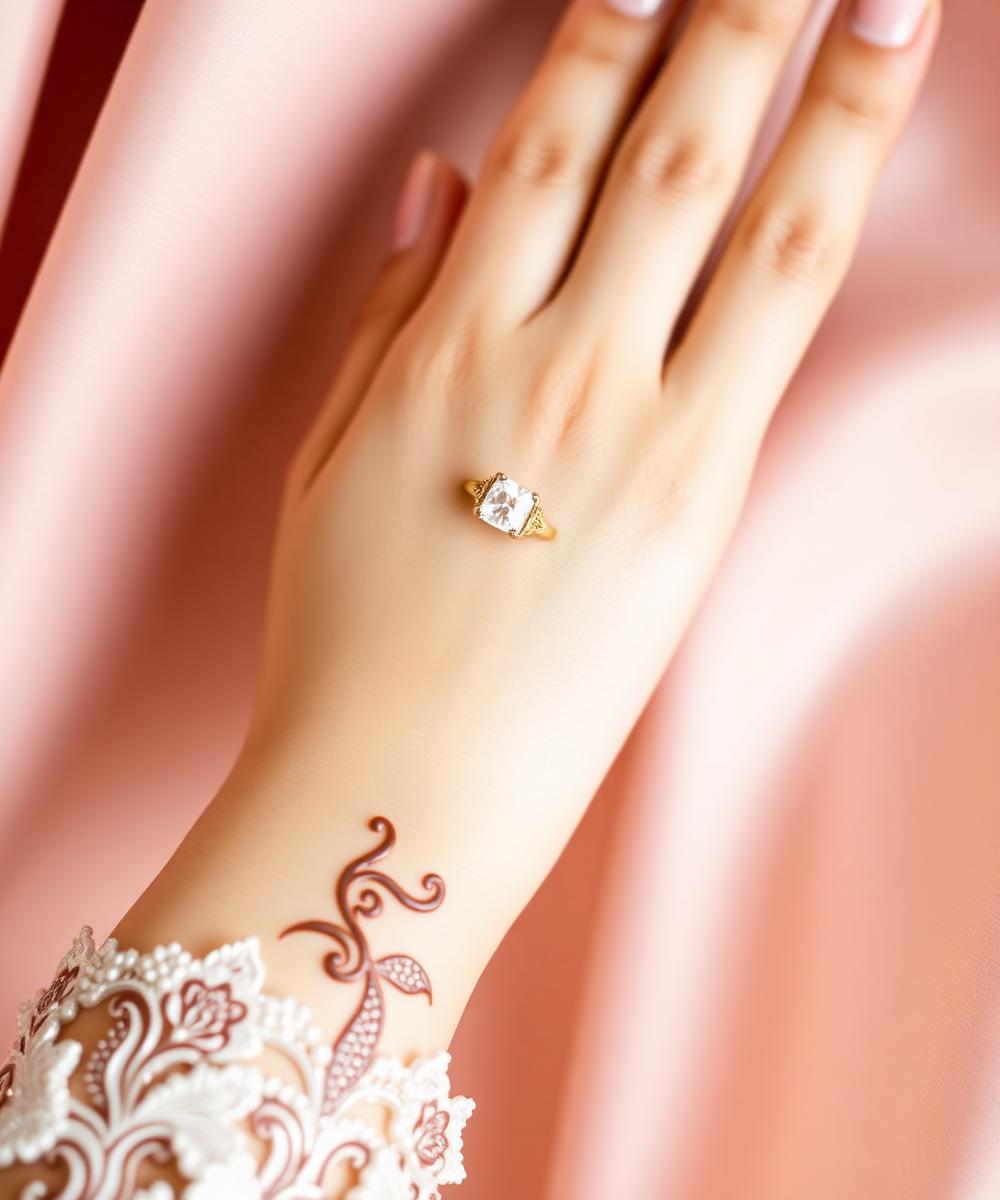 Engagement mehendi design — Delicate Engagement Trail
